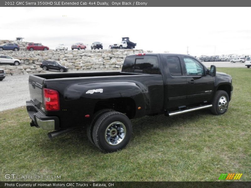 Onyx Black / Ebony 2012 GMC Sierra 3500HD SLE Extended Cab 4x4 Dually