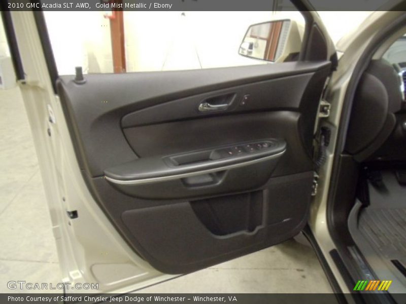 Gold Mist Metallic / Ebony 2010 GMC Acadia SLT AWD