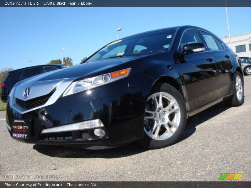 Crystal Black Pearl / Ebony 2009 Acura TL 3.5