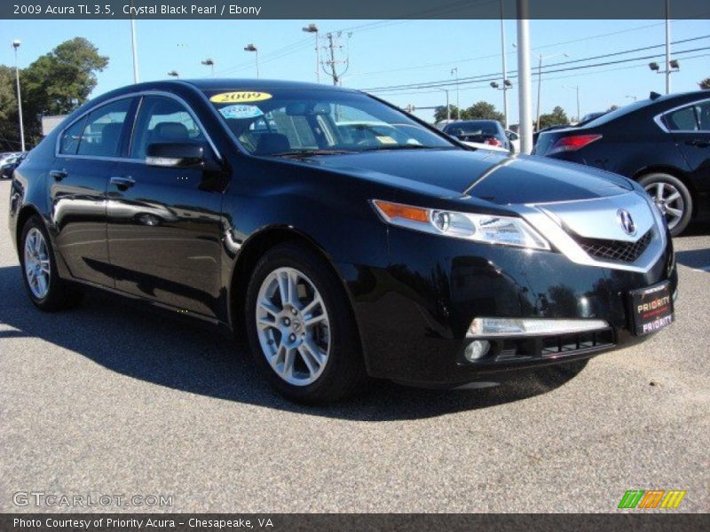 Crystal Black Pearl / Ebony 2009 Acura TL 3.5