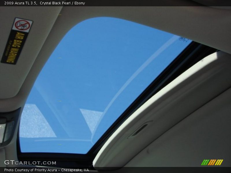 Crystal Black Pearl / Ebony 2009 Acura TL 3.5