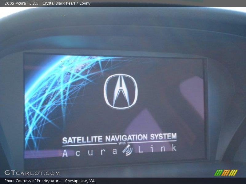 Crystal Black Pearl / Ebony 2009 Acura TL 3.5