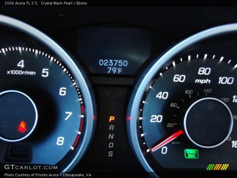 Crystal Black Pearl / Ebony 2009 Acura TL 3.5