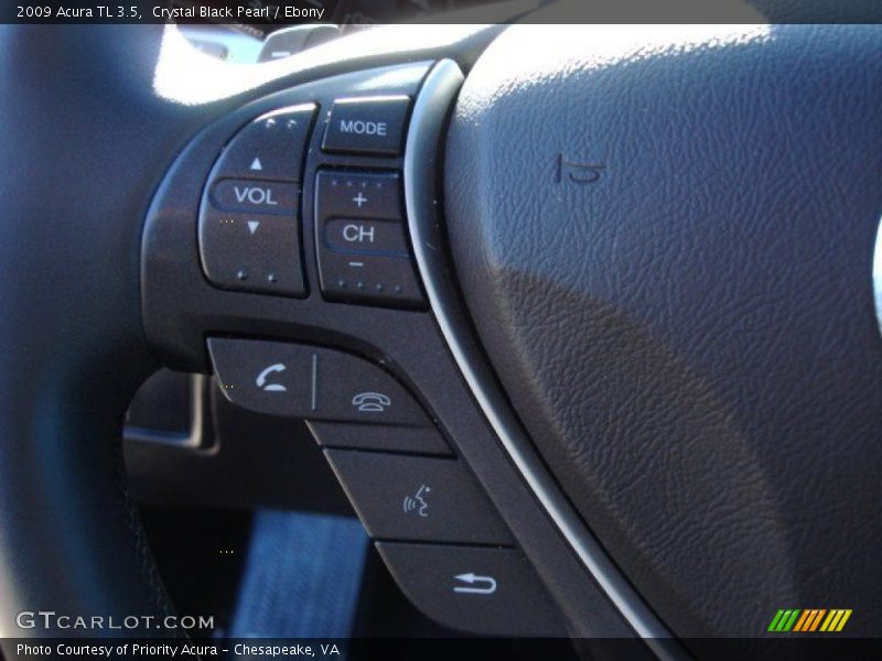 Crystal Black Pearl / Ebony 2009 Acura TL 3.5