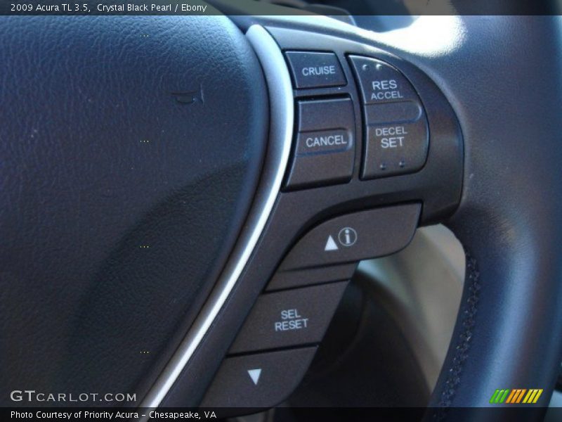 Crystal Black Pearl / Ebony 2009 Acura TL 3.5