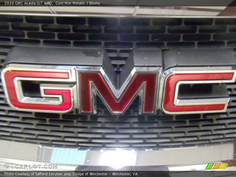 Gold Mist Metallic / Ebony 2010 GMC Acadia SLT AWD