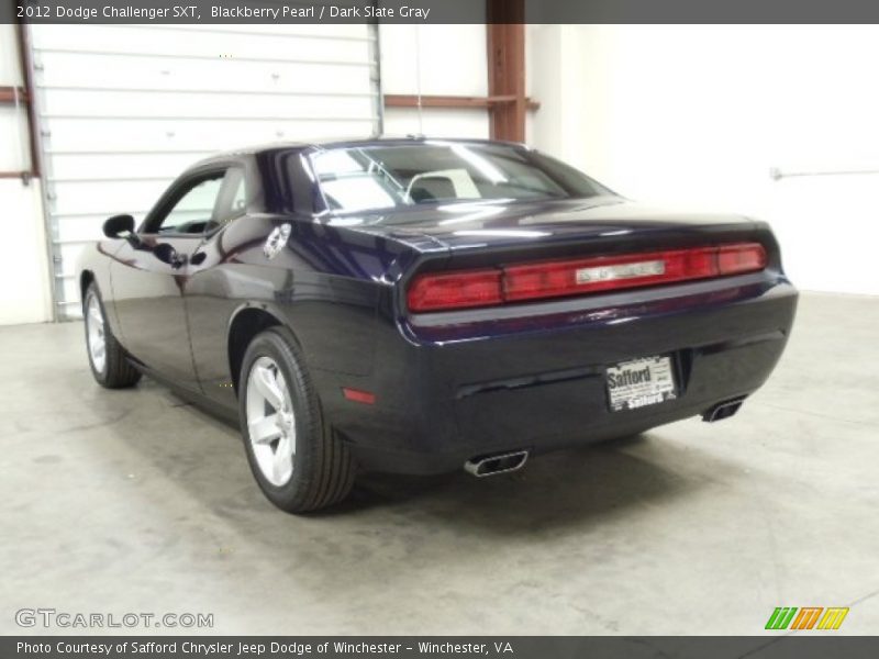 Blackberry Pearl / Dark Slate Gray 2012 Dodge Challenger SXT