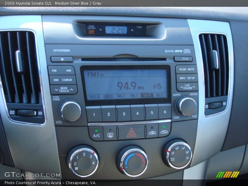 Medium Silver Blue / Gray 2009 Hyundai Sonata GLS