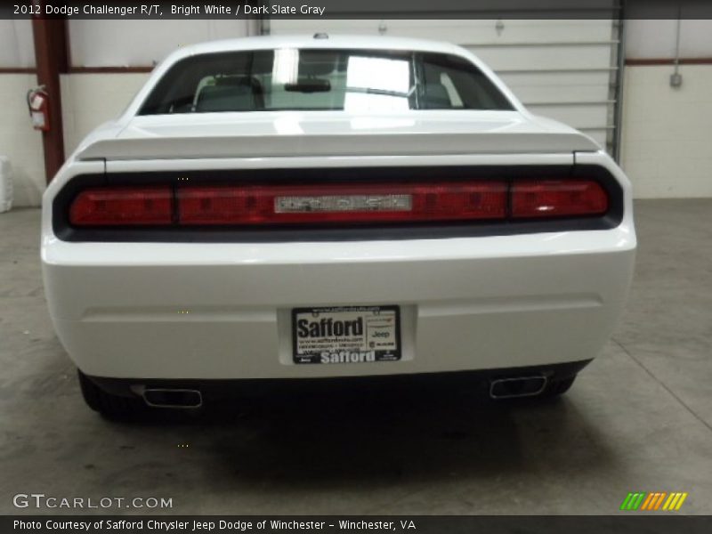 Bright White / Dark Slate Gray 2012 Dodge Challenger R/T