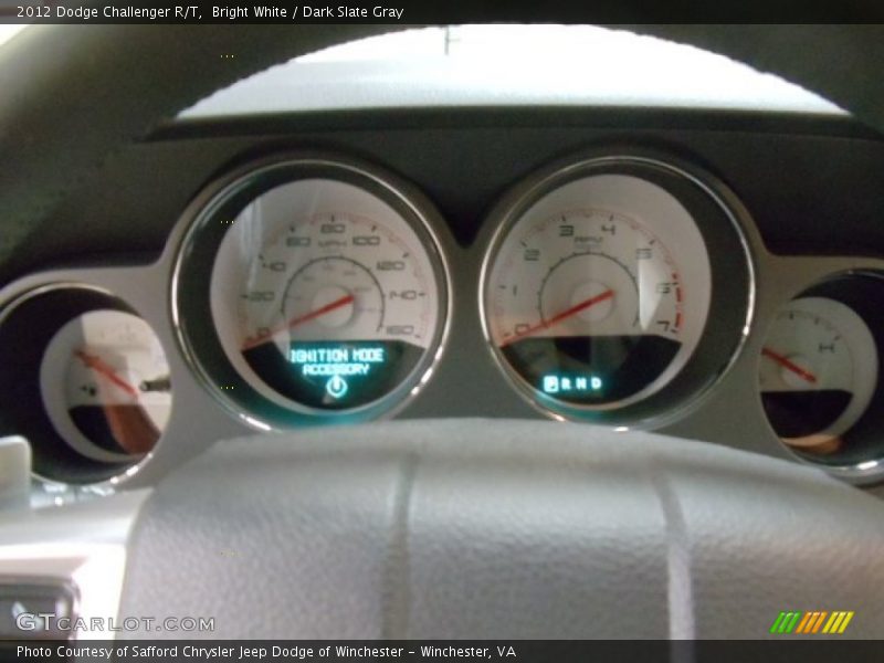 Bright White / Dark Slate Gray 2012 Dodge Challenger R/T