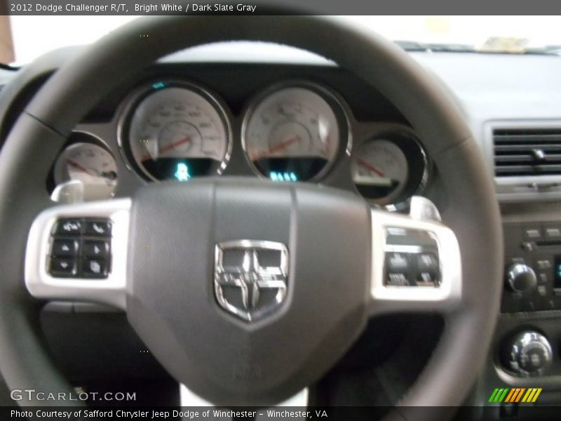 Bright White / Dark Slate Gray 2012 Dodge Challenger R/T
