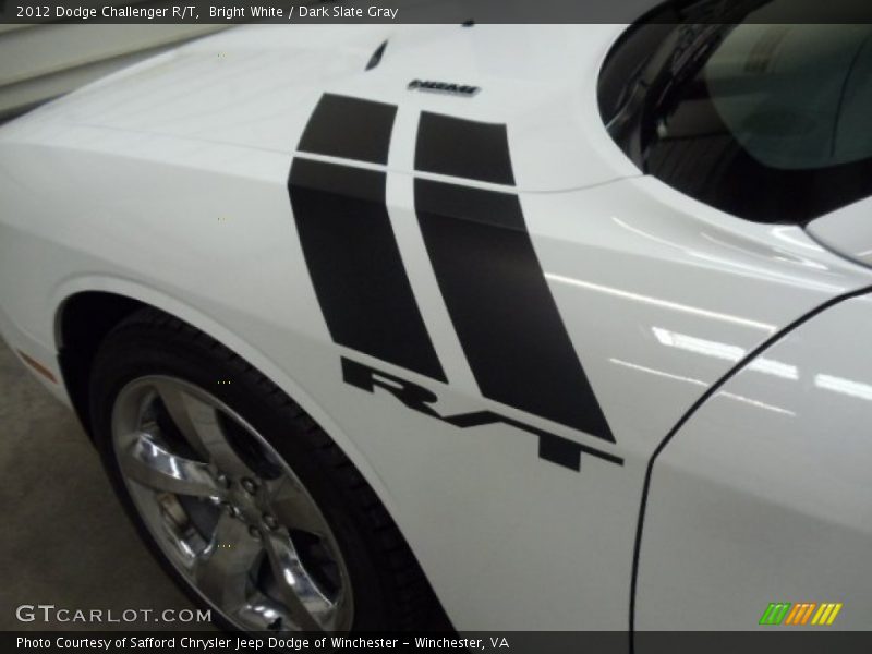 Bright White / Dark Slate Gray 2012 Dodge Challenger R/T