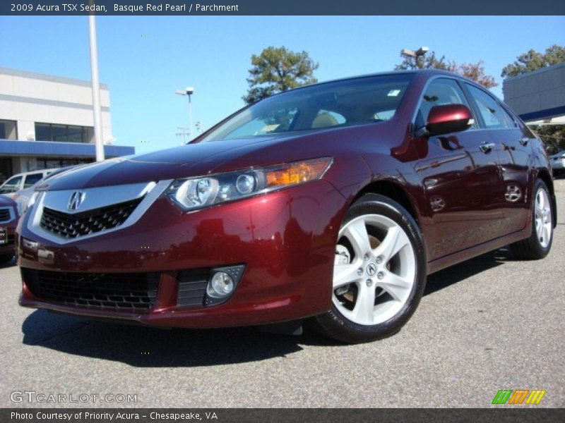 Basque Red Pearl / Parchment 2009 Acura TSX Sedan