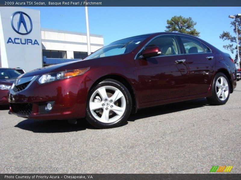 Basque Red Pearl / Parchment 2009 Acura TSX Sedan