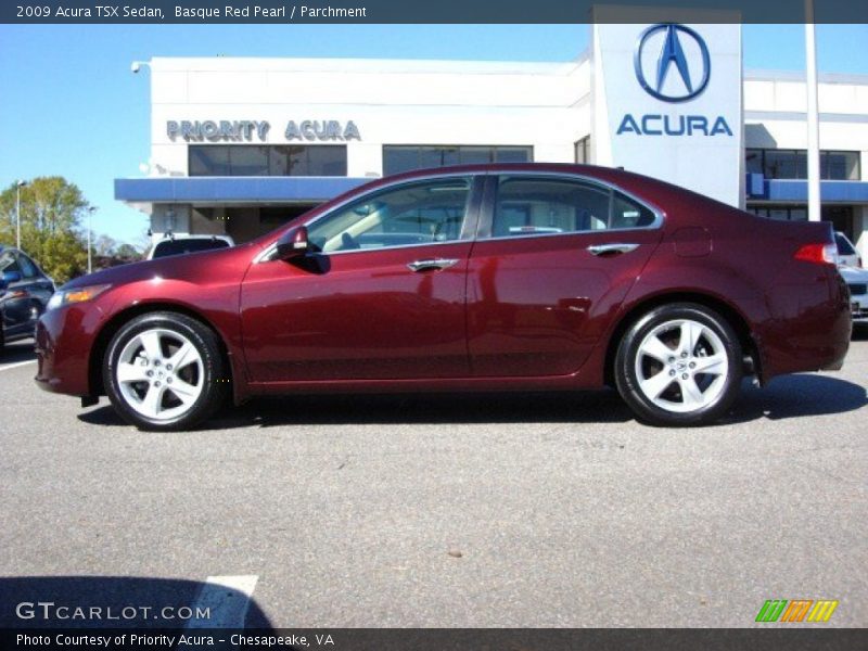 Basque Red Pearl / Parchment 2009 Acura TSX Sedan