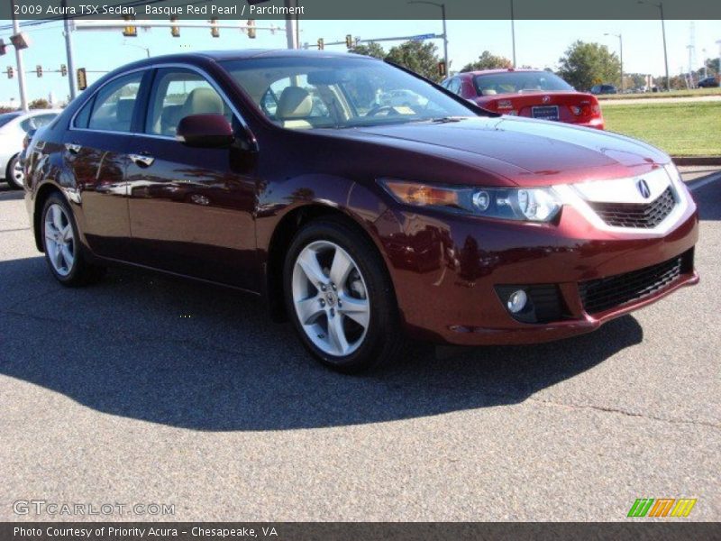 Basque Red Pearl / Parchment 2009 Acura TSX Sedan