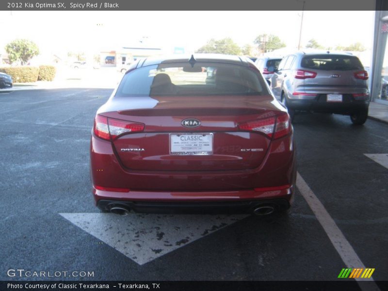 Spicy Red / Black 2012 Kia Optima SX