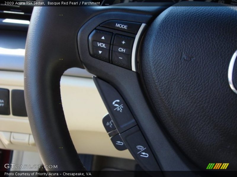 Basque Red Pearl / Parchment 2009 Acura TSX Sedan