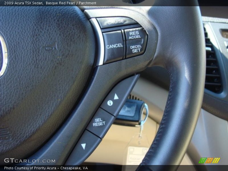 Basque Red Pearl / Parchment 2009 Acura TSX Sedan
