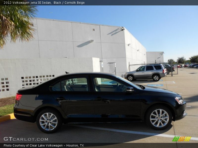 Black / Cornsilk Beige 2012 Volkswagen Jetta SE Sedan