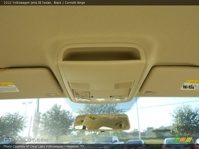 Black / Cornsilk Beige 2012 Volkswagen Jetta SE Sedan