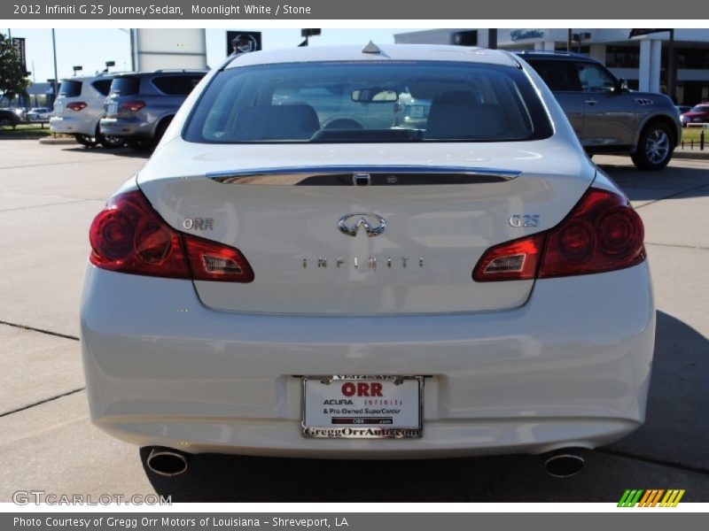 Moonlight White / Stone 2012 Infiniti G 25 Journey Sedan