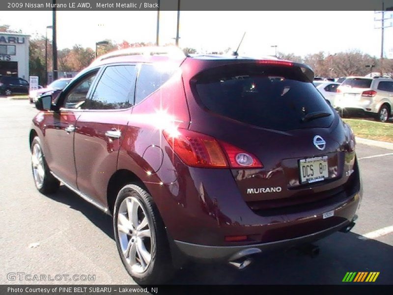 Merlot Metallic / Black 2009 Nissan Murano LE AWD