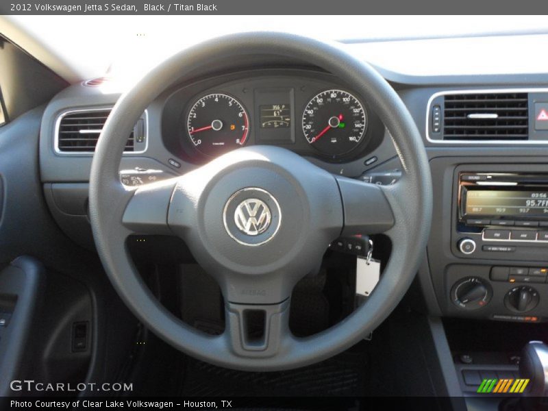 Black / Titan Black 2012 Volkswagen Jetta S Sedan