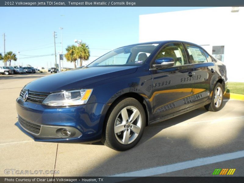 Tempest Blue Metallic / Cornsilk Beige 2012 Volkswagen Jetta TDI Sedan
