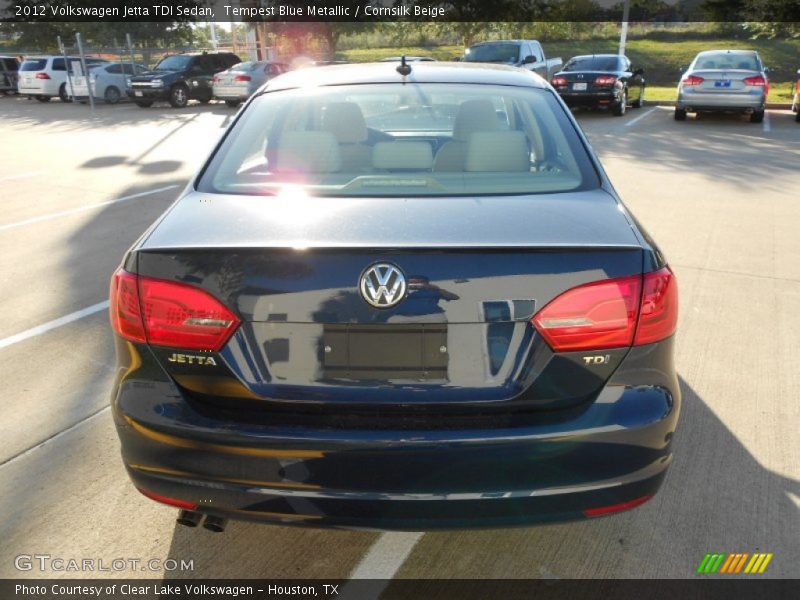 Tempest Blue Metallic / Cornsilk Beige 2012 Volkswagen Jetta TDI Sedan