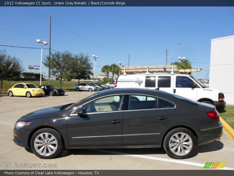 Urano Gray Metallic / Black/Cornsilk Beige 2012 Volkswagen CC Sport