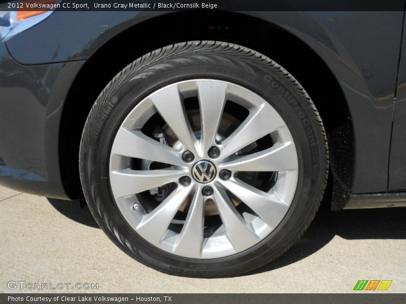 Urano Gray Metallic / Black/Cornsilk Beige 2012 Volkswagen CC Sport
