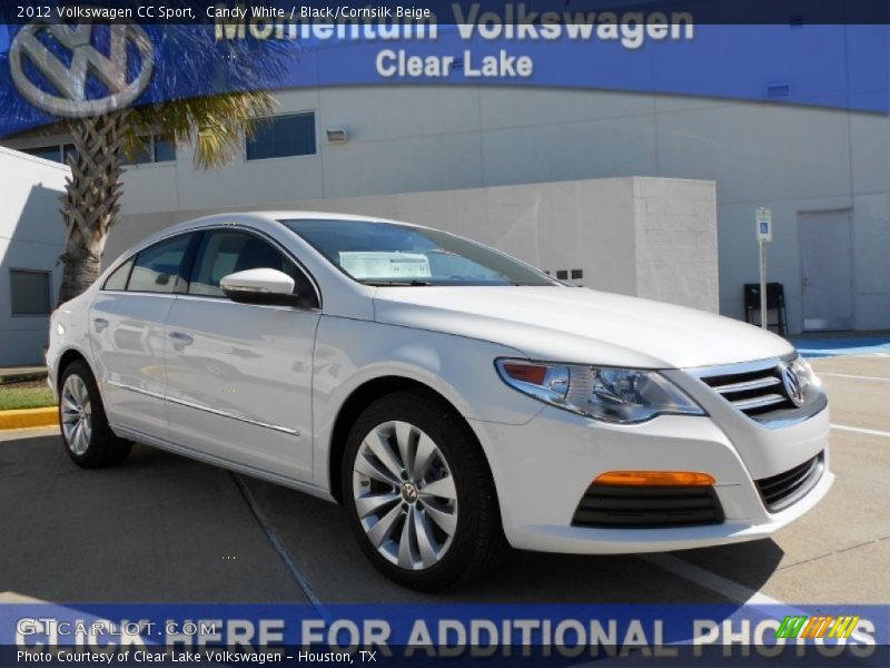 Candy White / Black/Cornsilk Beige 2012 Volkswagen CC Sport