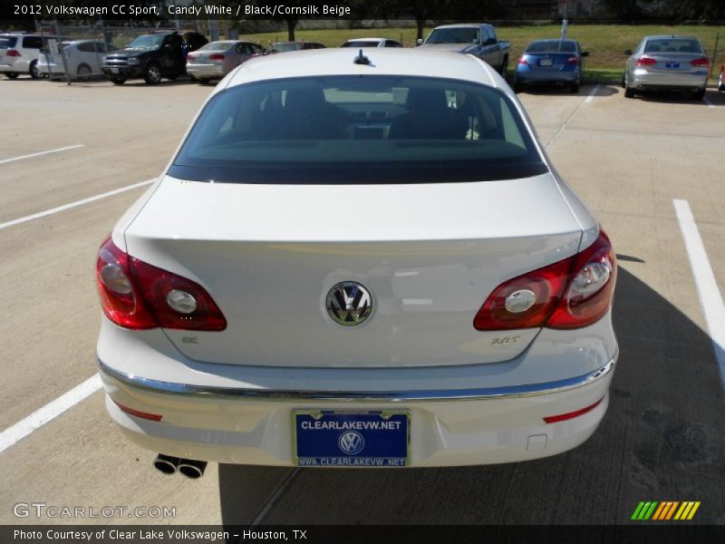 Candy White / Black/Cornsilk Beige 2012 Volkswagen CC Sport