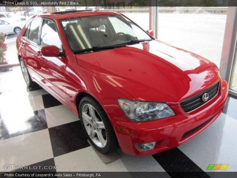 Absolutely Red / Black 2004 Lexus IS 300