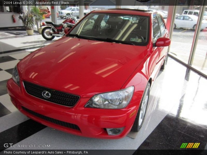 Absolutely Red / Black 2004 Lexus IS 300