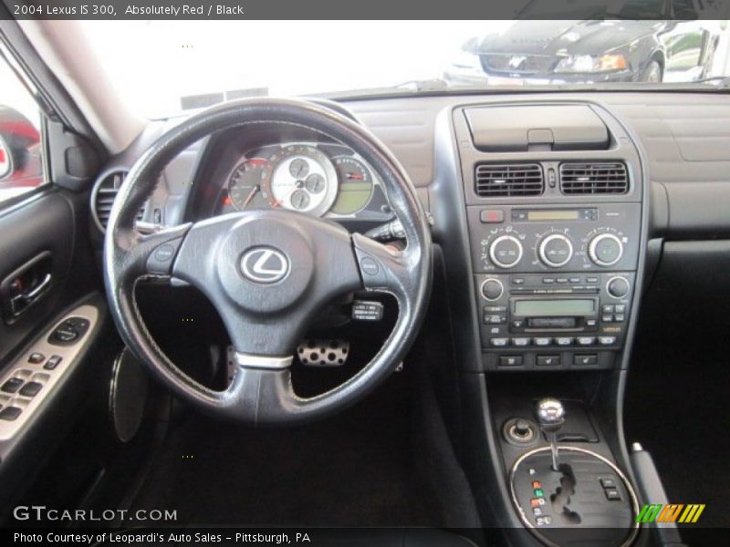 Absolutely Red / Black 2004 Lexus IS 300