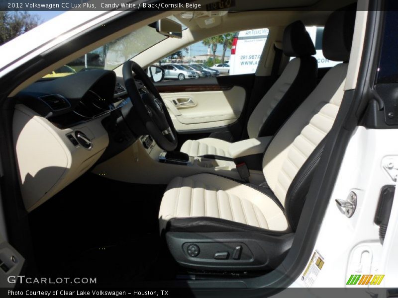 Candy White / Black/Cornsilk Beige 2012 Volkswagen CC Lux Plus