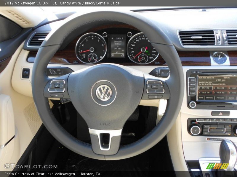 Candy White / Black/Cornsilk Beige 2012 Volkswagen CC Lux Plus