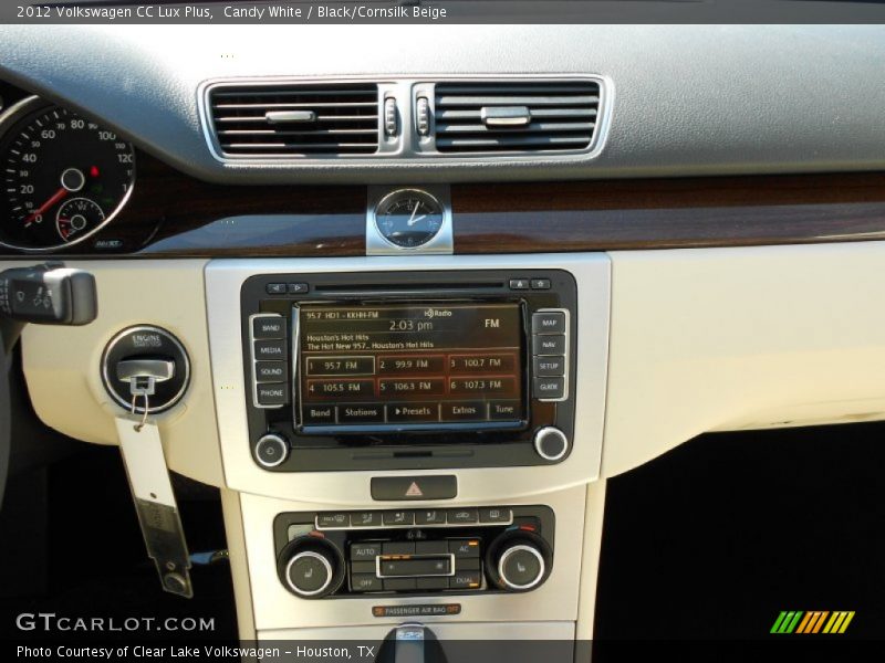 Candy White / Black/Cornsilk Beige 2012 Volkswagen CC Lux Plus