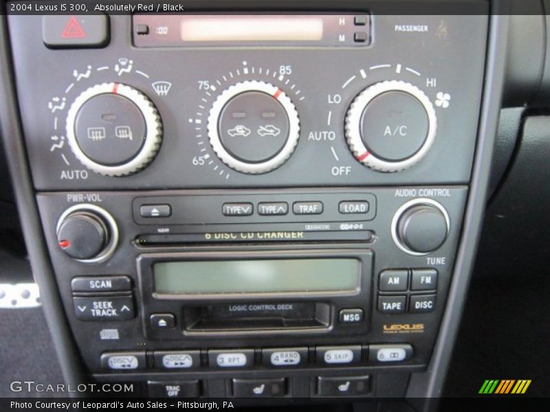 Absolutely Red / Black 2004 Lexus IS 300
