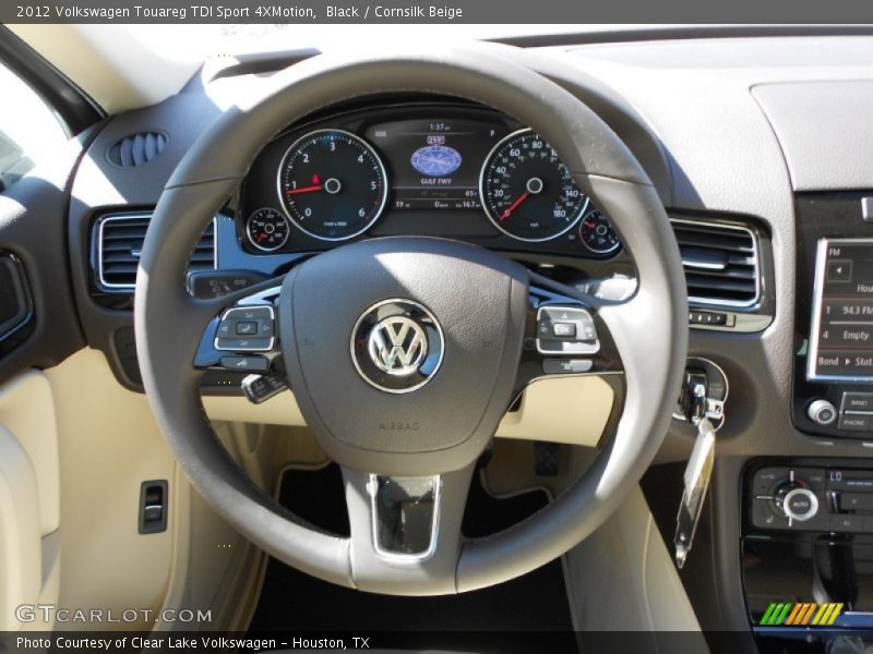 Black / Cornsilk Beige 2012 Volkswagen Touareg TDI Sport 4XMotion