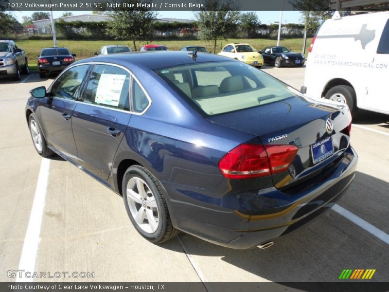 Night Blue Metallic / Cornsilk Beige 2012 Volkswagen Passat 2.5L SE