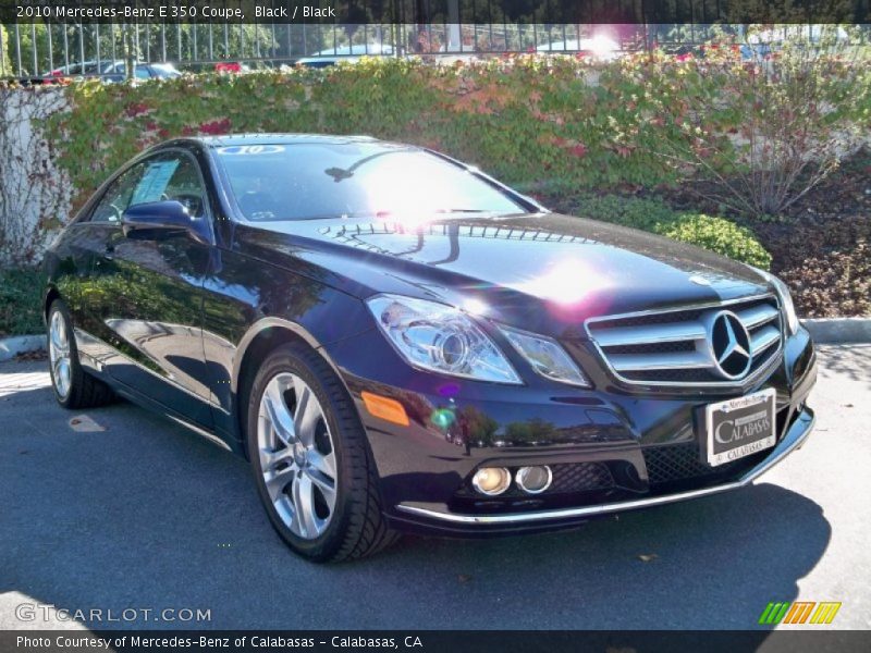 Black / Black 2010 Mercedes-Benz E 350 Coupe