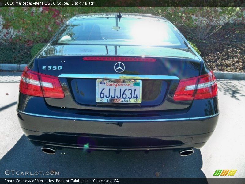 Black / Black 2010 Mercedes-Benz E 350 Coupe