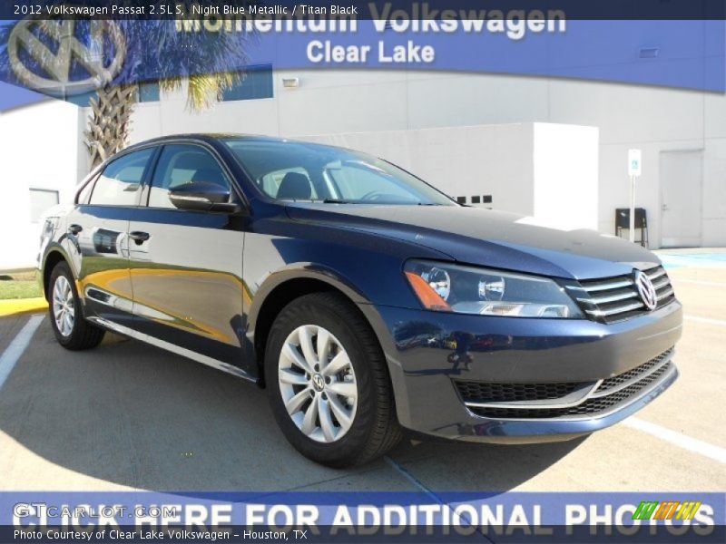 Night Blue Metallic / Titan Black 2012 Volkswagen Passat 2.5L S