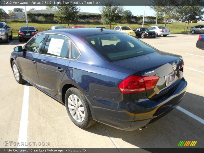 Night Blue Metallic / Titan Black 2012 Volkswagen Passat 2.5L S