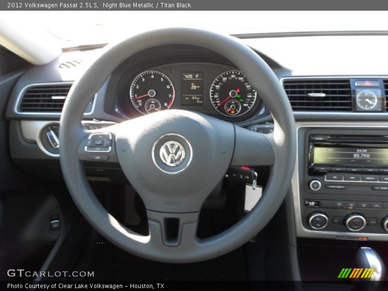 Night Blue Metallic / Titan Black 2012 Volkswagen Passat 2.5L S