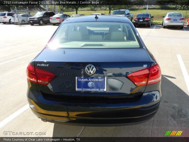 Night Blue Metallic / Cornsilk Beige 2012 Volkswagen Passat 2.5L SE