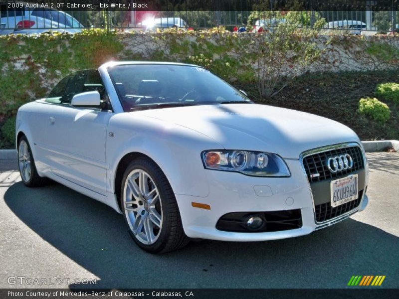 Ibis White / Black 2009 Audi A4 2.0T Cabriolet
